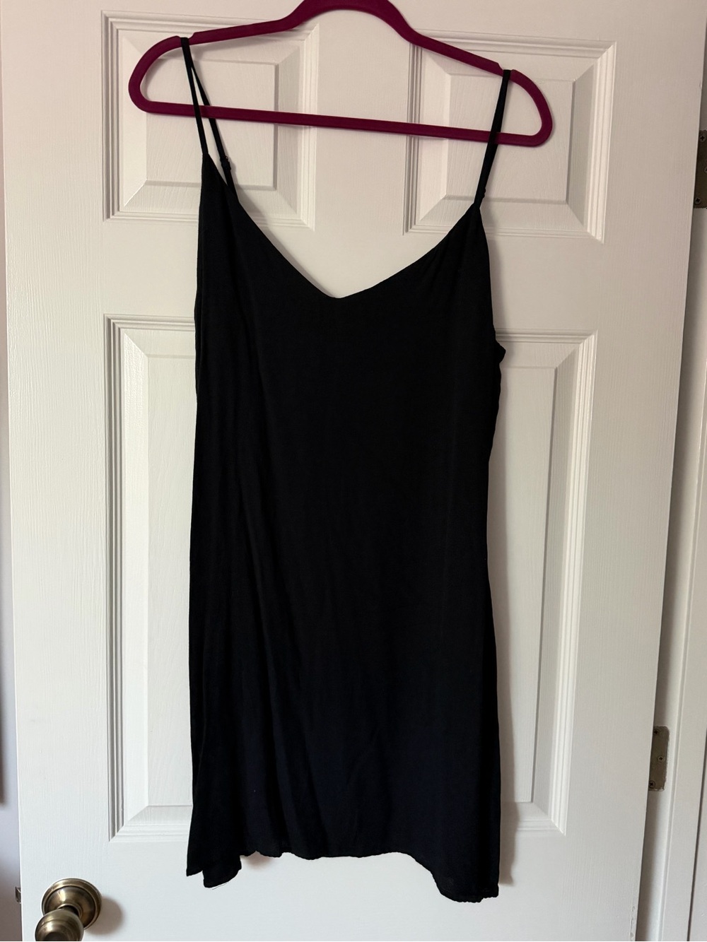 Classic black slip mini dress Reformation